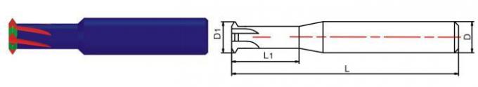 G/WM/Mf 55 องศา Sparse Pitch ทังสเตนคาร์ไบด์ Endmills 0